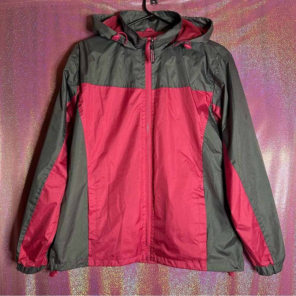 Cold Storage Foul Weather Gear Full Zip Hot Pink Windbreaker Rain Jacket